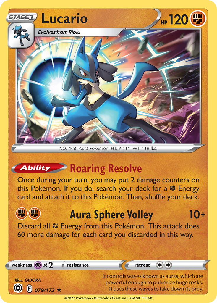 Lucario (79/172) - Brilliant Stars Pokémon Card