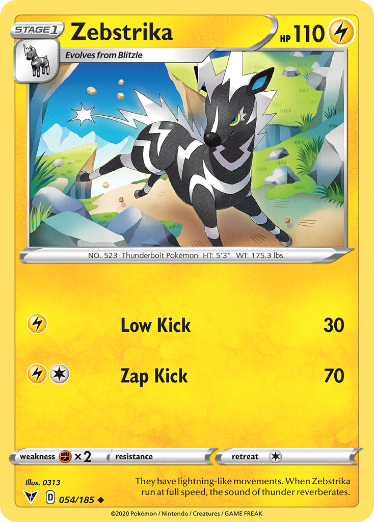 Zebstrika (54/185) - Vivid Voltage Pokémon Card