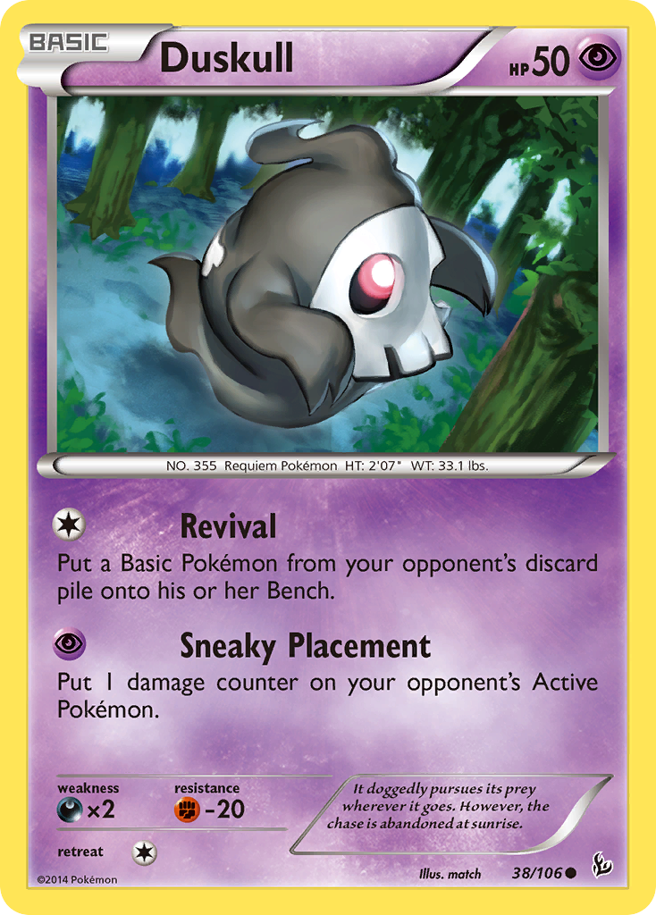 Duskull (38/106) - Flashfire Pokémon Card