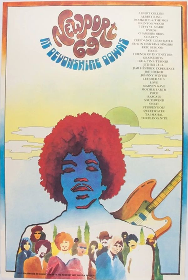 Newport Pop Festival featuring Jimi Hendrix Devonshire Downs 1969