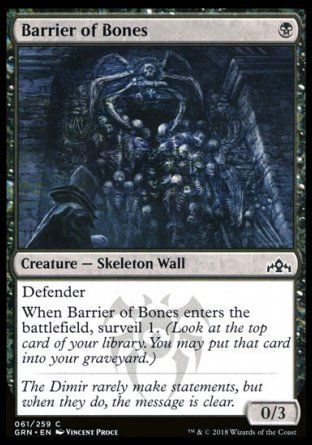 Barrier of Bones (Guilds of Ravnica) Trading Card