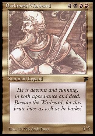 Barktooth Warbeard (Legends) Trading Card