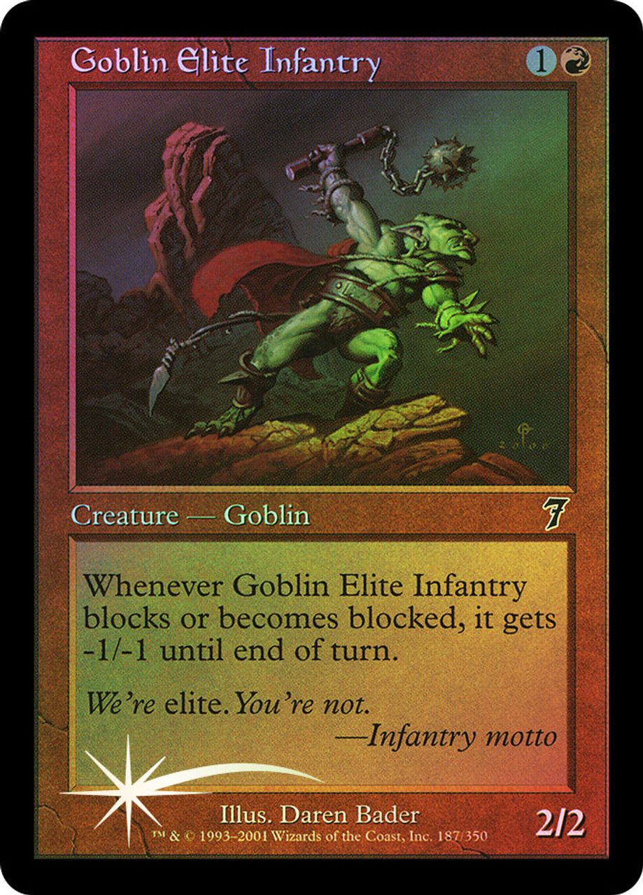 Goblin Elite Infantry (7th Edition - Foil) Trading Card