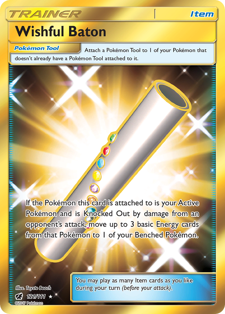 Wishful Baton (Trainer: Pokémon Tool) (121/111) - Crimson Invasion Pokémon Card