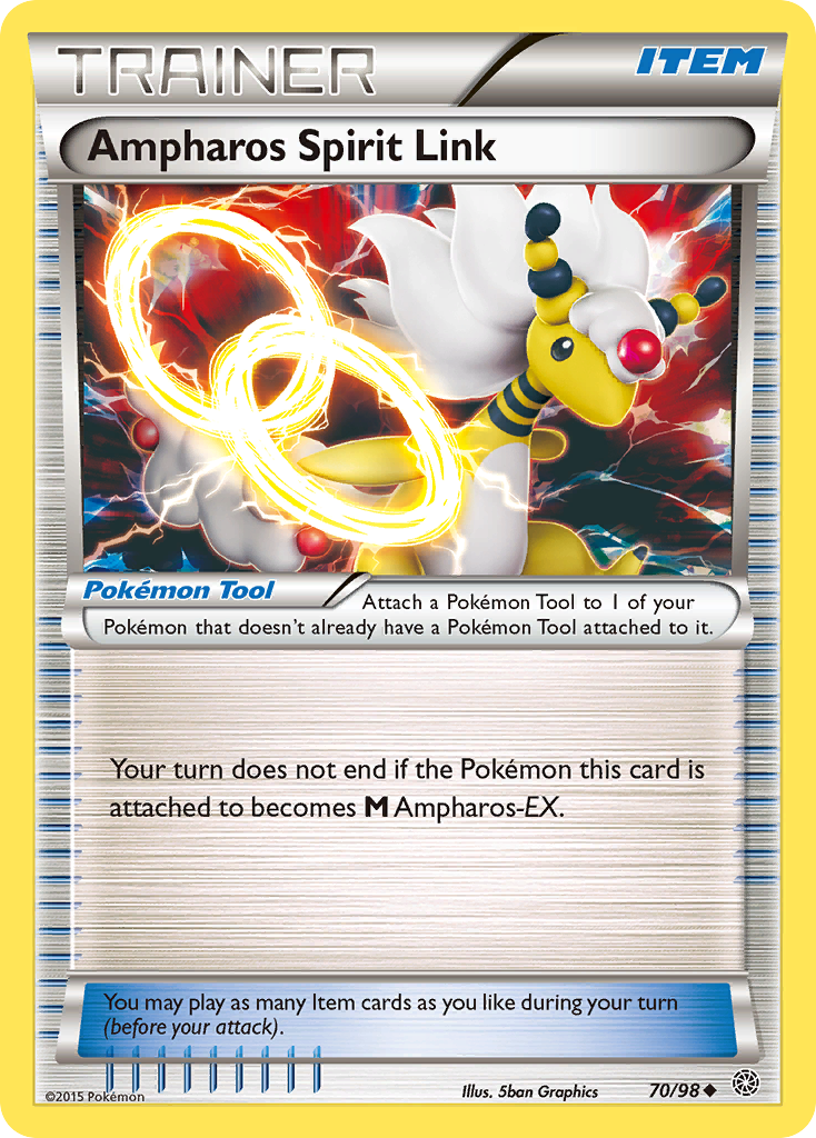 Ampharos Spirit Link (Trainer: Pokémon Tool) (70/98) - Ancient Origins Pokémon Card