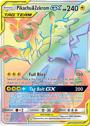 Pikachu & Zekrom GX (184/181) - Team Up