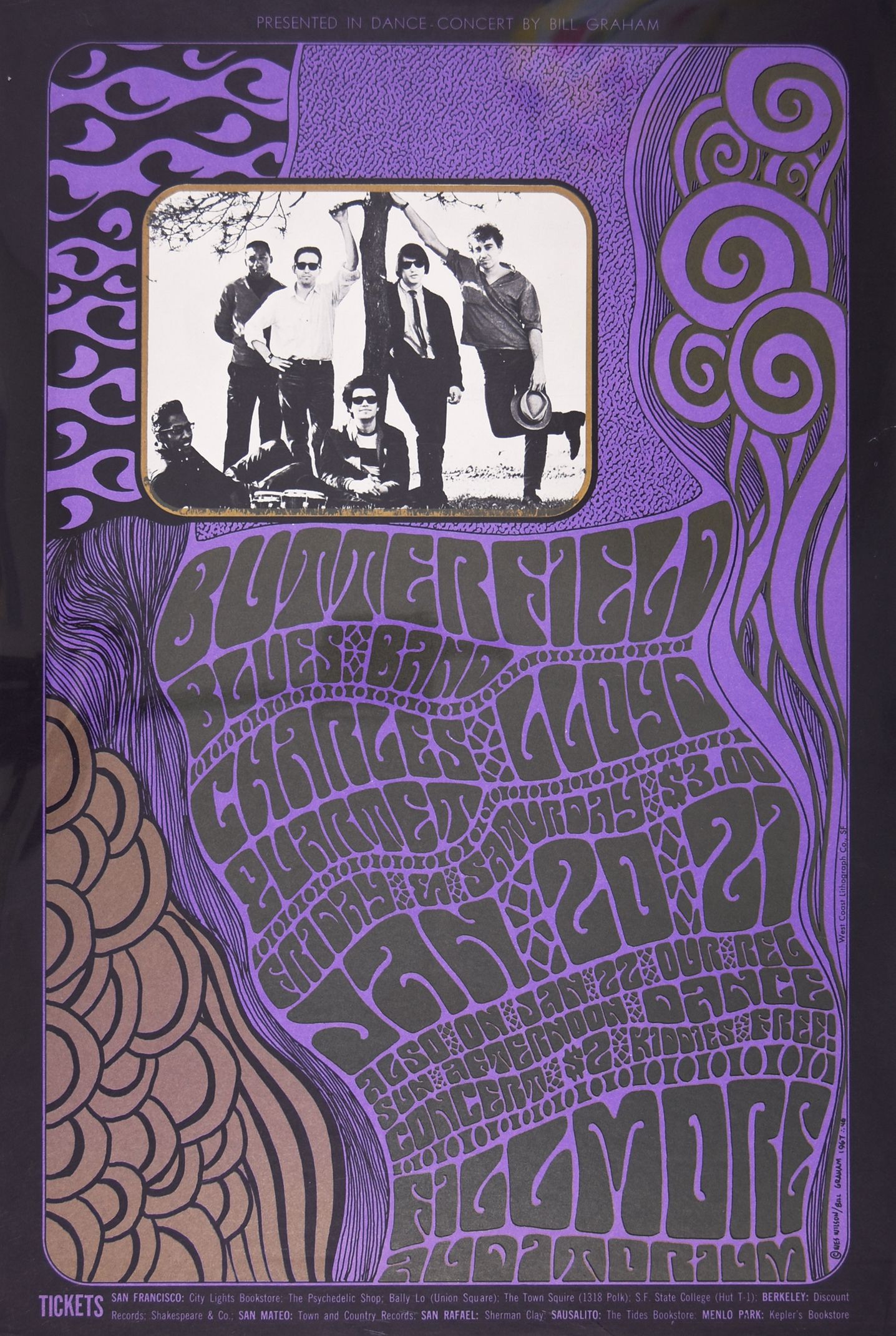 BG-46-OP-1 Butterfield Blues Band The Fillmore 1967 Concert Poster