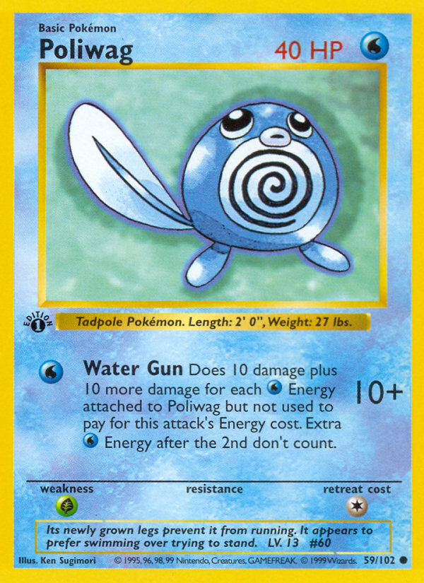 Poliwag (59/102) - Base (1st Edition) Pokémon Card