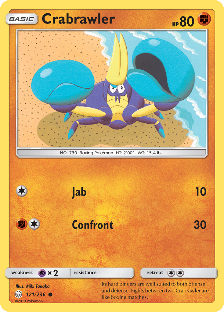 Crabrawler (121/236) - Cosmic Eclipse Pokémon Card