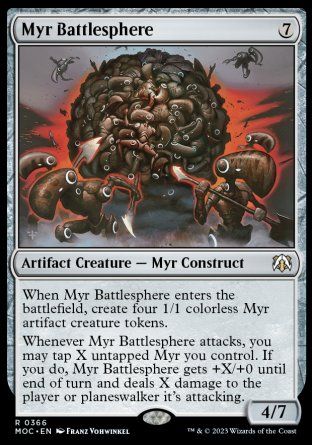 Myr Battlesphere (March of the Machine Commander Decks) Trading Card