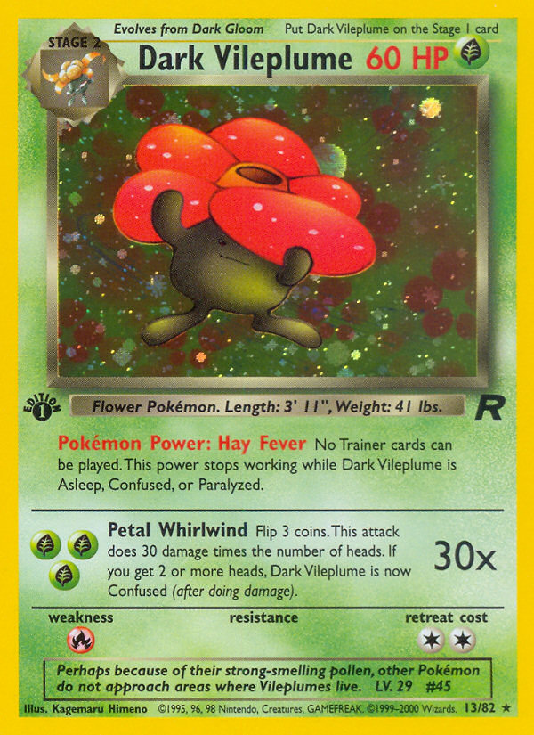 Dark Vileplume (13/82) - Team Rocket (1st Edition) Pokémon Card