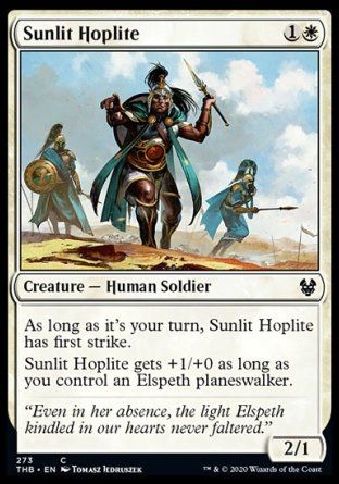 Sunlit Hoplite (Theros Beyond Death) Trading Card