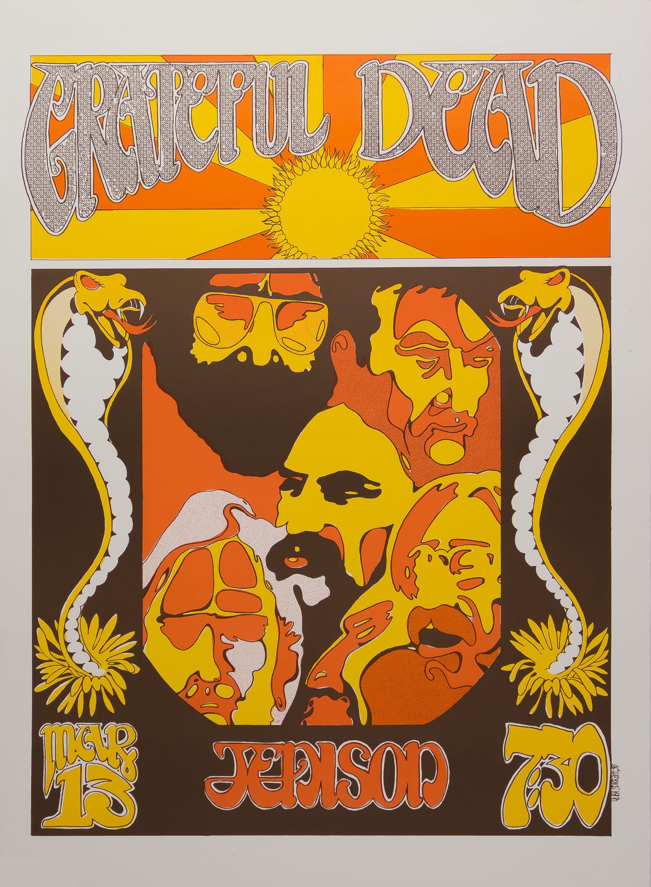 Grateful Dead Jenison Field House 1971 Concert Poster