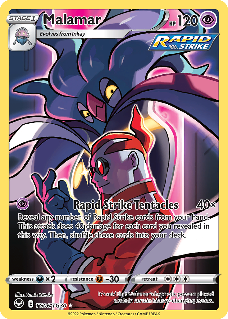 Malamar (TG06) - Silver Tempest Trainer Gallery Pokémon Card