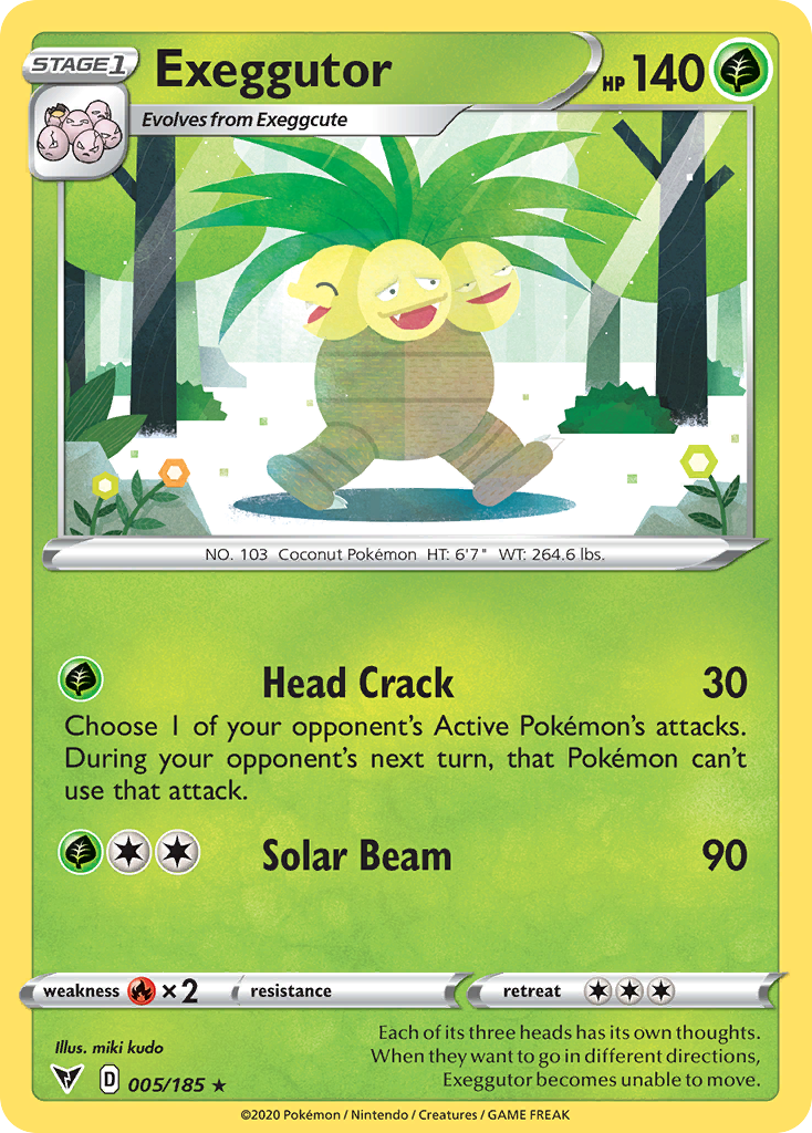 Exeggutor (5/185) - Vivid Voltage Pokémon Card