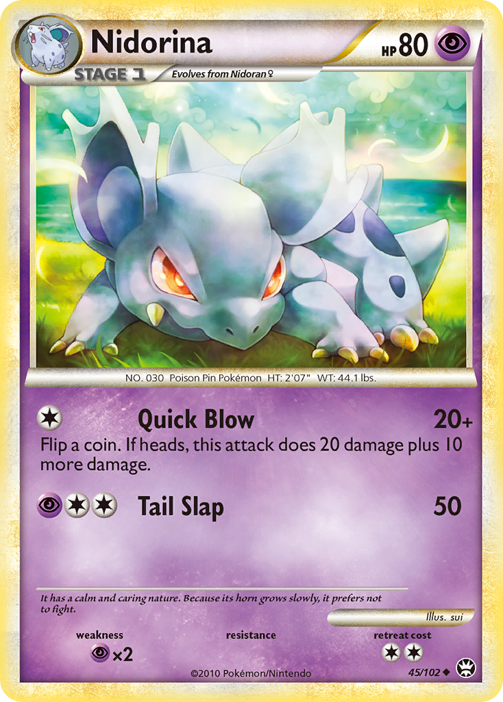 Nidorina (45/102) - HS—Triumphant Pokémon Card