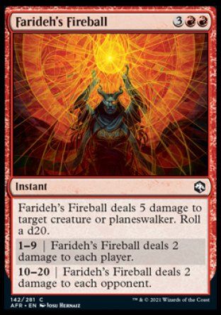 Farideh's Fireball (Dungeons & Dragons: Adventures in the Forgotten Realms) Trading Card