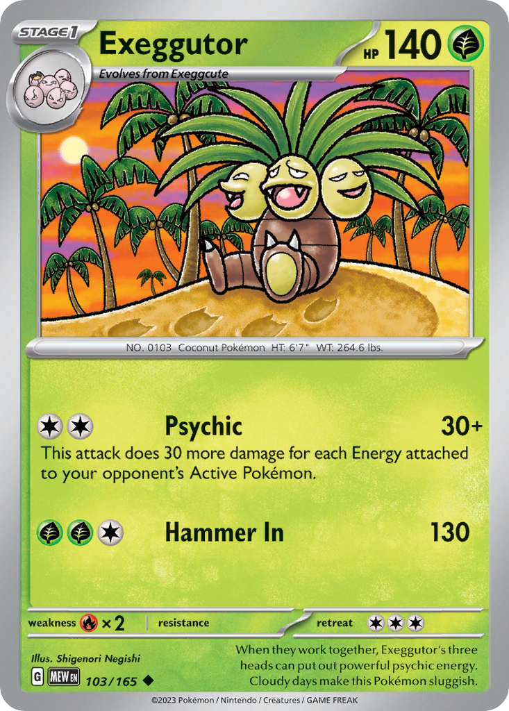 Exeggutor (103/165) - 151 Pokémon Card