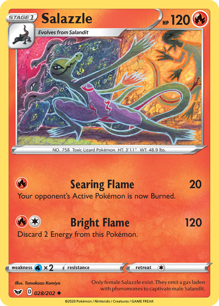 Salazzle (28/202) - Sword & Shield Pokémon Card