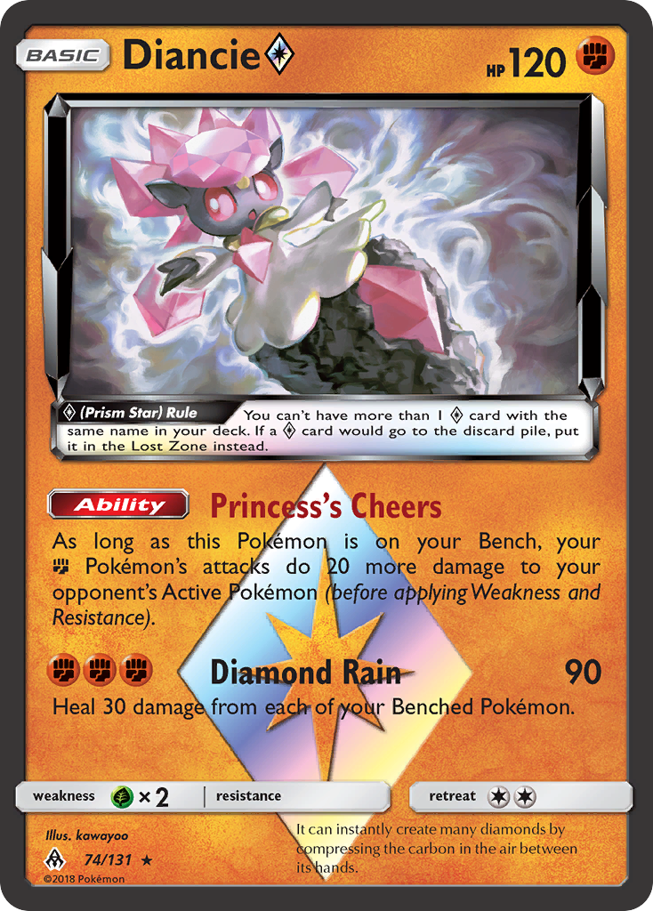 Diancie ◇ Prism Star (74/131) - Forbidden Light Pokémon Card