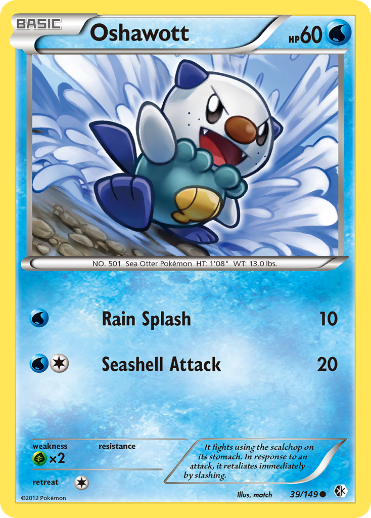 Oshawott (39/149) - Boundaries Crossed Pokémon Card