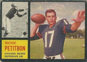 Richie Petitbon 1962 Topps #23 Sports Card