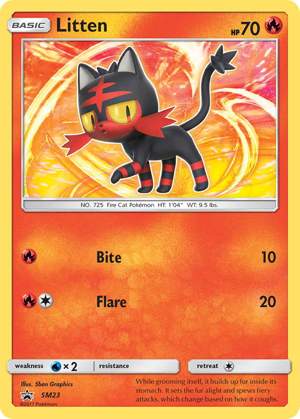 Litten (SM23) - SM Black Star Promos