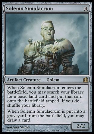 Solemn Simulacrum (MTG Commander) Trading Card