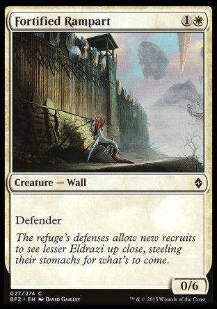 Fortified Rampart (Battle for Zendikar) Trading Card