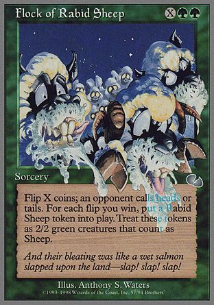 Flock of Rabid Sheep (Unglued) Trading Card