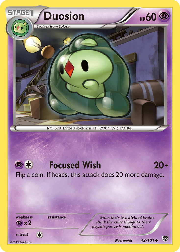 Duosion (43/101) - Plasma Blast Pokémon Card