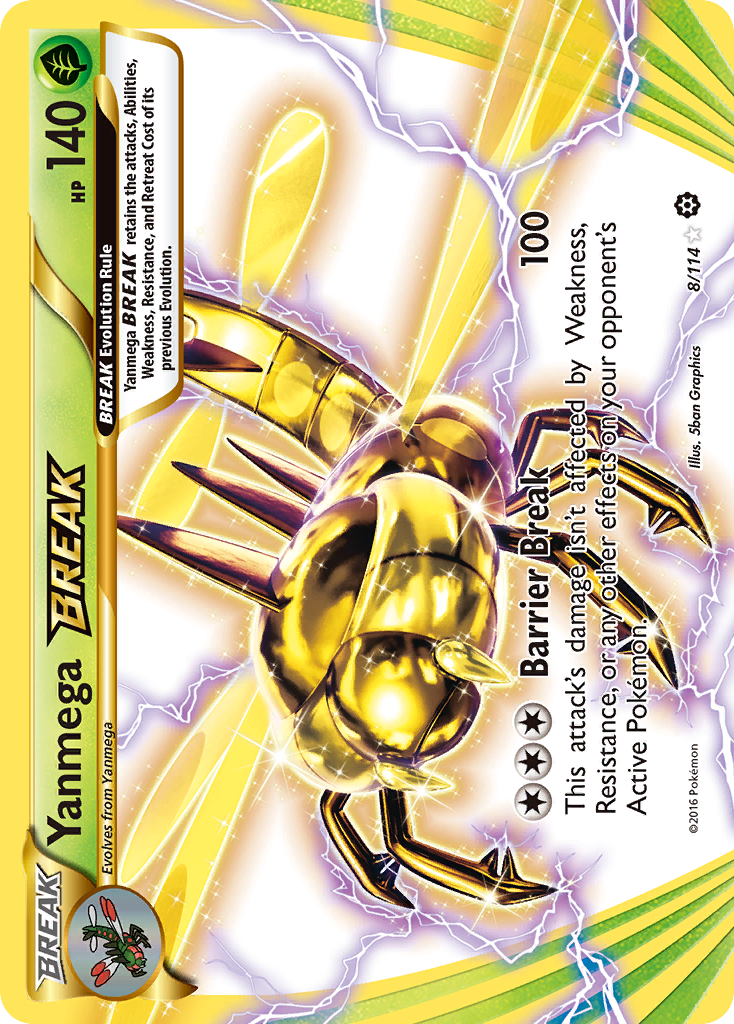 Yanmega BREAK (8/114) - Steam Siege Pokémon Card