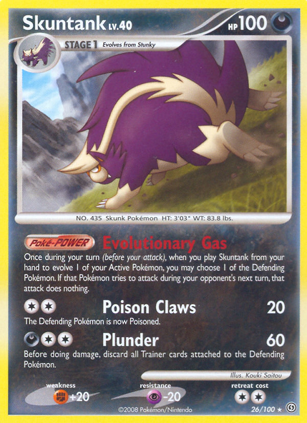 Skuntank (26/100) - Stormfront Pokémon Card