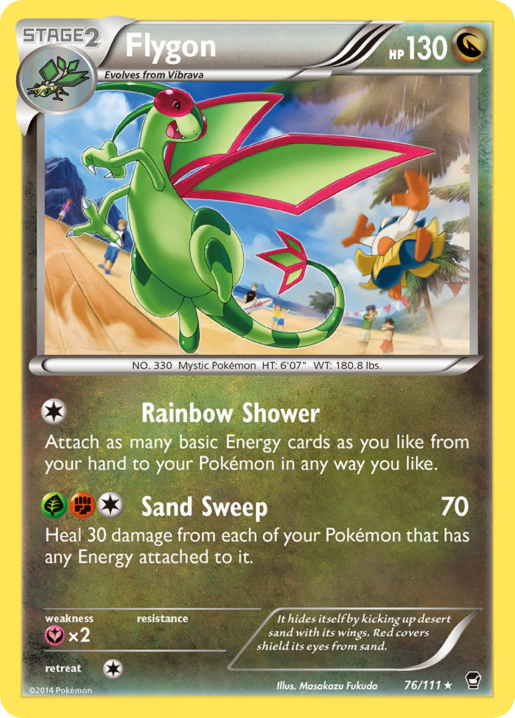 Flygon (76/111) - Furious Fists Pokémon Card