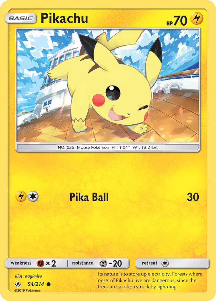 Pikachu (54/214) - Unbroken Bonds Pokémon Card