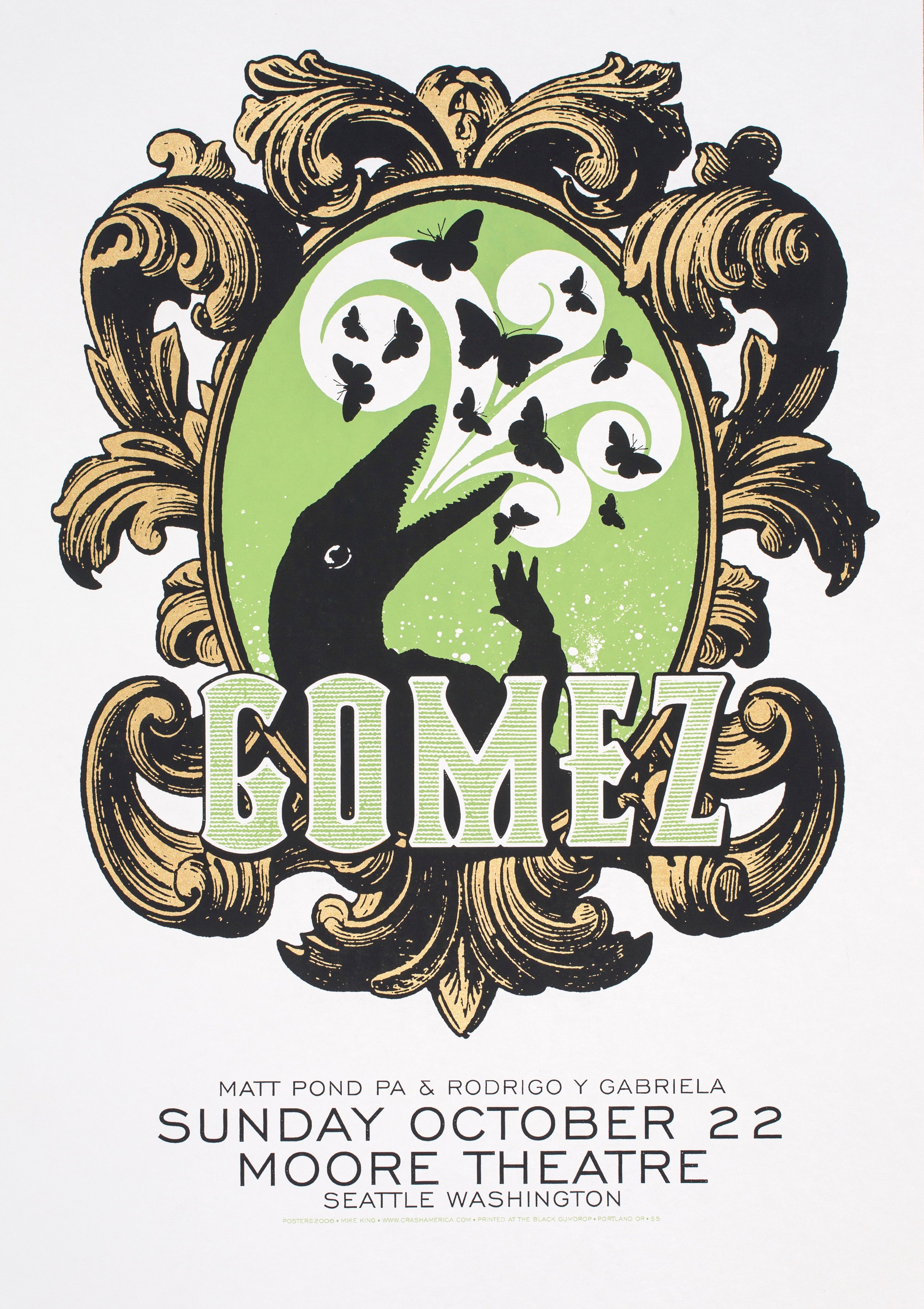 MXP-237.2 Gomez 2006 Moore Theatre  Jan 1 Concert Poster
