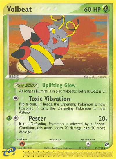 Volbeat (53/100) - Sandstorm Pokémon Card