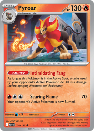 Pyroar (24/132) - Mega Evolution (Reverse Holo) Value - GoCollect