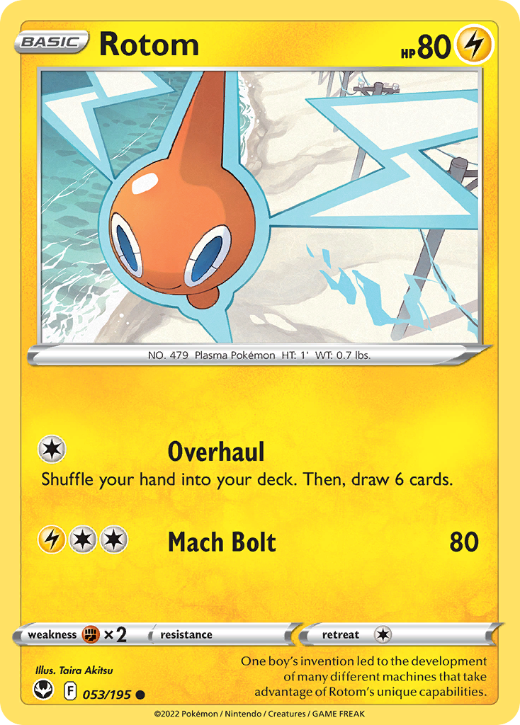 Rotom (53/195) - Silver Tempest Pokémon Card