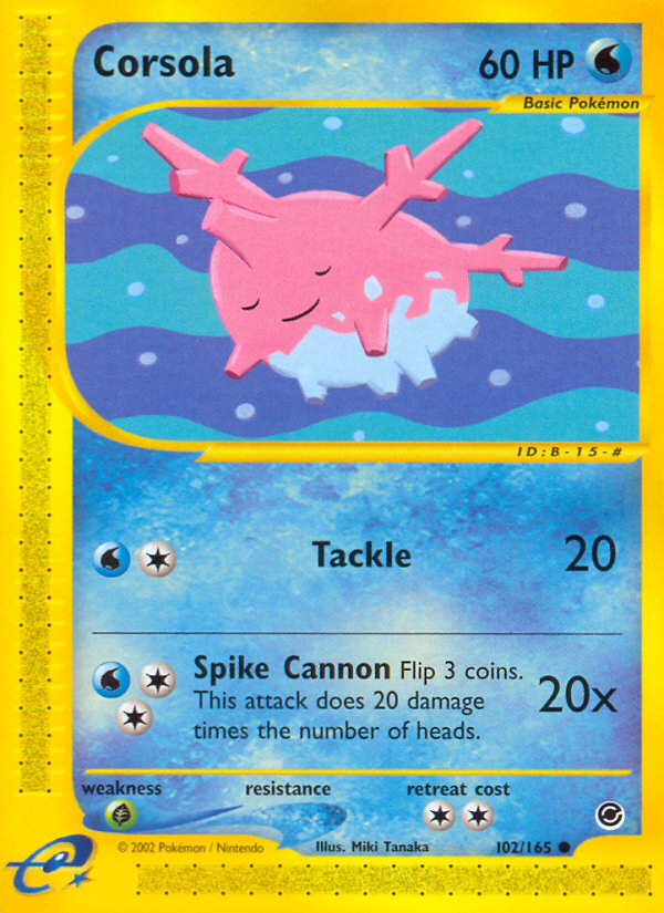 Corsola (102/165) - Expedition Base Set Pokémon Card