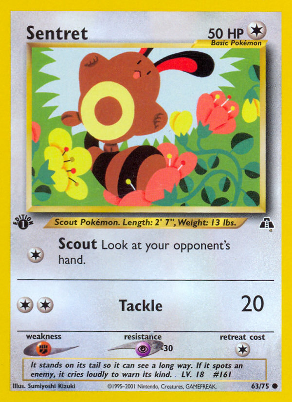 Sentret (63/75) - Neo Discovery Pokémon Card