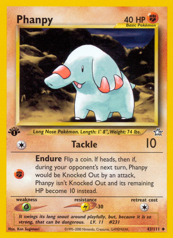 Phanpy (43/111) - Neo Genesis Pokémon Card