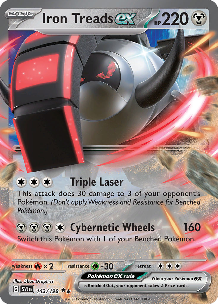 Iron Treads ex (143/198) - Scarlet & Violet Pokémon Card