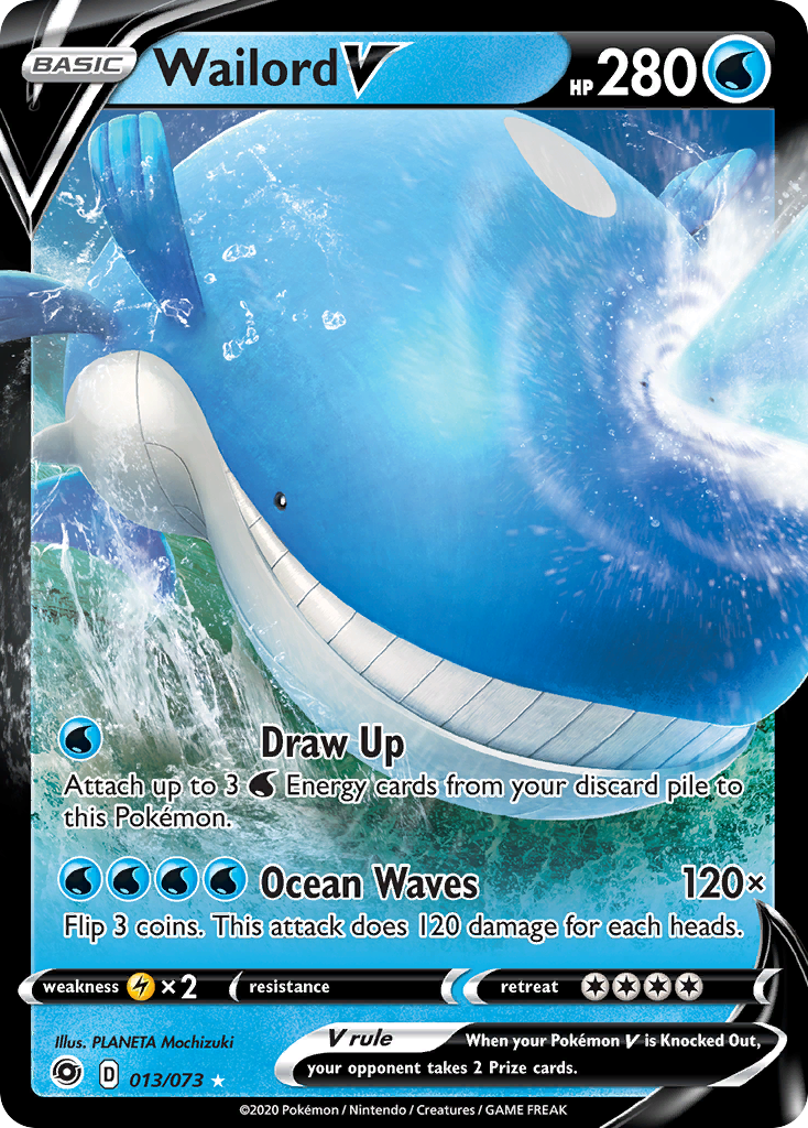 Wailord V (13/73) - Champion's Path Pokémon Card