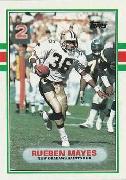 Rueben Mayes 1989 Topps #160 Sports Card