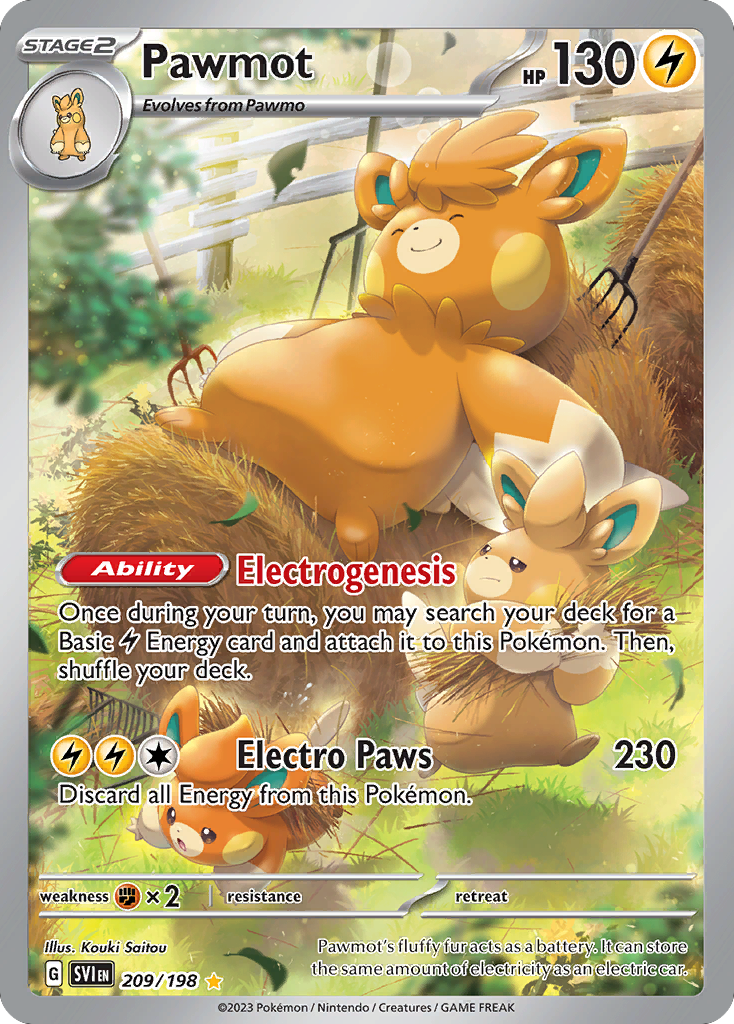 Pawmot (209/198) - Scarlet & Violet Pokémon Card