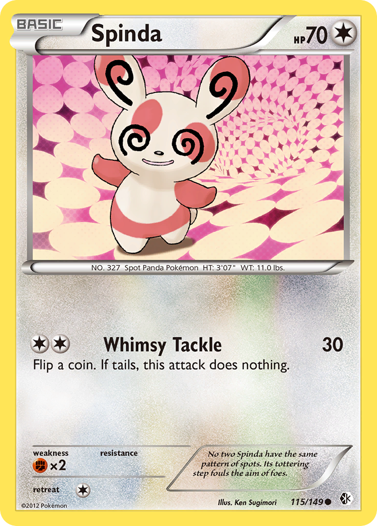 Spinda (115/149) - Boundaries Crossed Pokémon Card