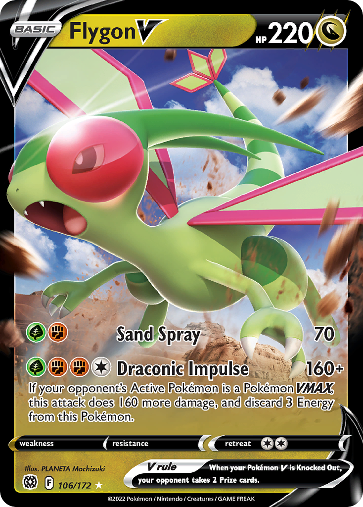 Flygon V (106/172) - Brilliant Stars Pokémon Card