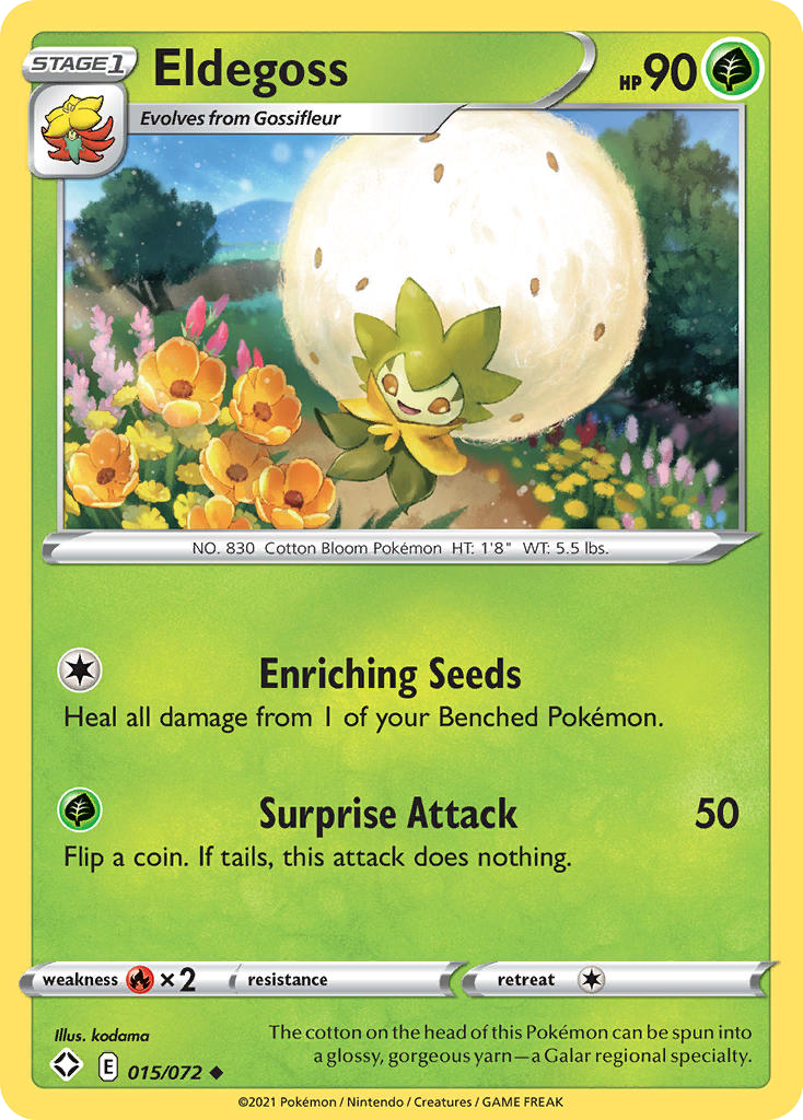 Eldegoss (15/72) - Shining Fates Pokémon Card