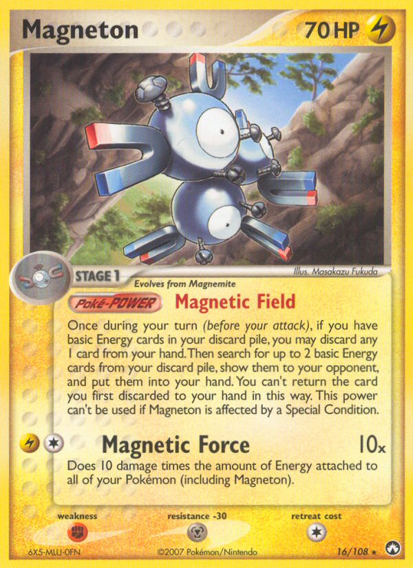 Magneton (16/108) - Power Keepers Pokémon Card